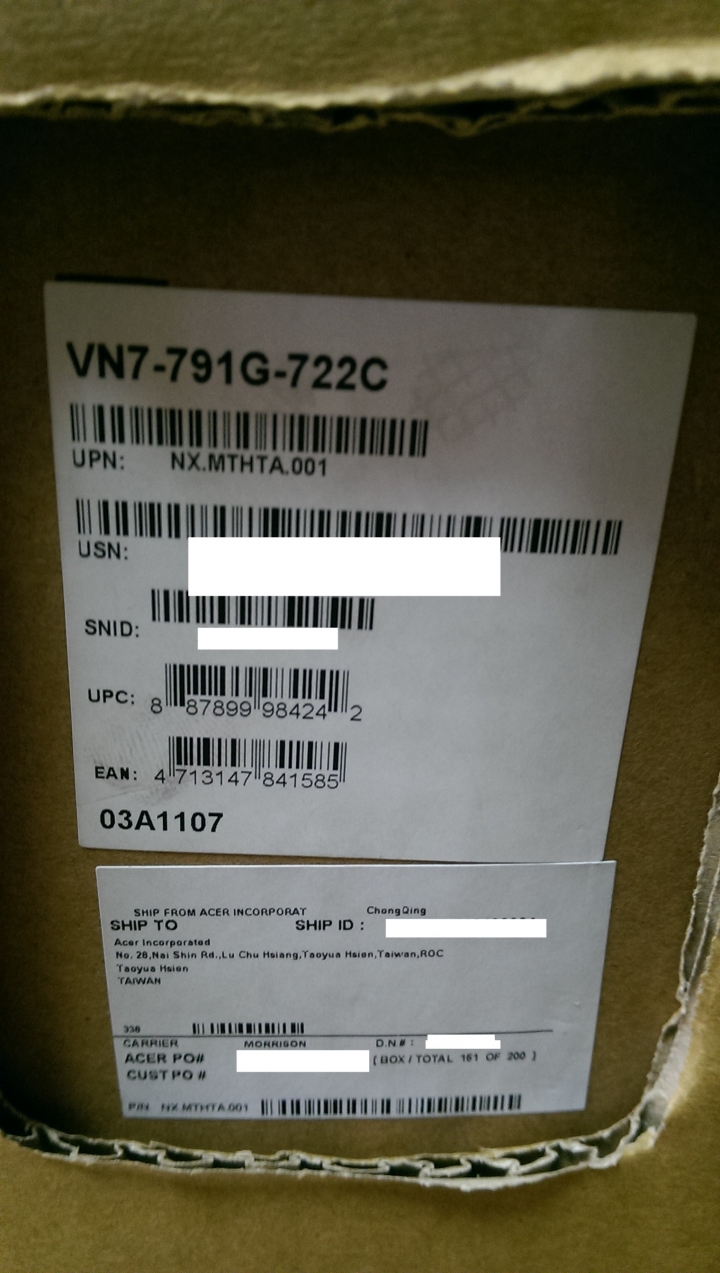 VN7-791G-722C 不專業開箱