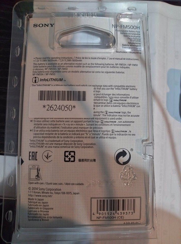 SONY原廠電池 NP-FM500H原來是不保固的!?