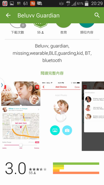 我的寶貝守護專家_BeLuvv Guardian【穿戴式兒童防丟裝置–寶貝守環】產品試用心得