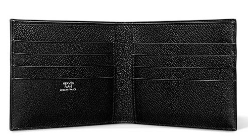 LOEWE黑牛皮八卡短夾開箱