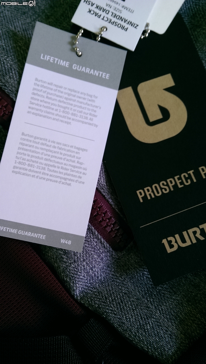 代購的Burton prospect 後背包開箱