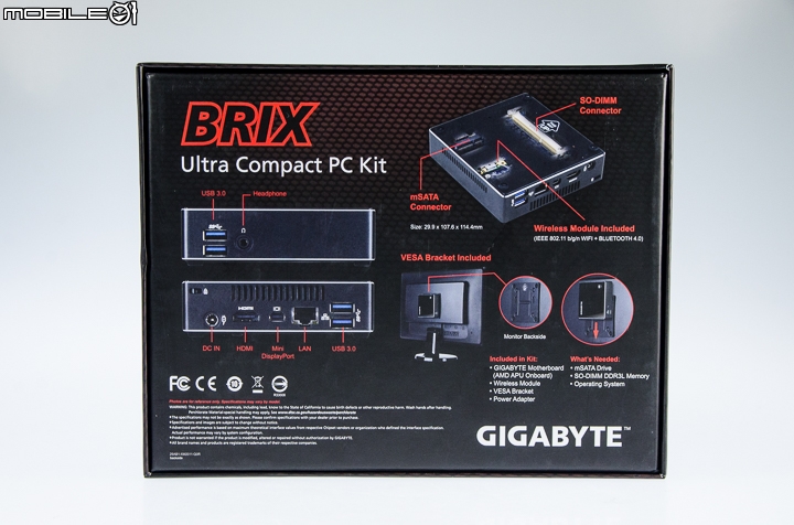 一手掌握的迷你遊戲機 技嘉BRIX GB-BXA8-5545微型電腦實測