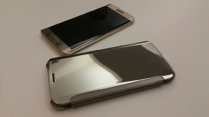 【簡易開箱】S6 edge+全透視感應皮套