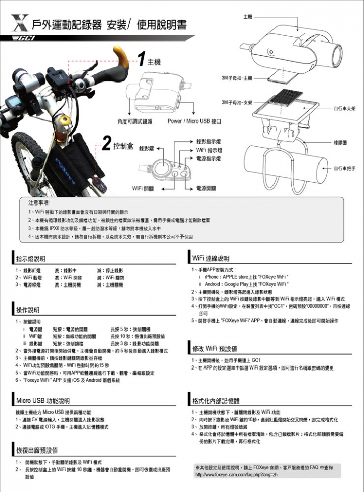 開箱文......2015 FOX EYE GC1 單車專用行車紀錄器!!!