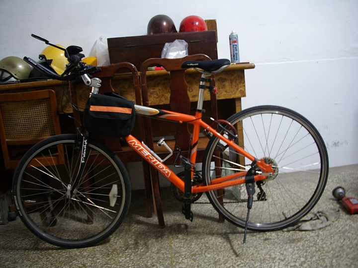 登山車改造後輪組+前硬叉