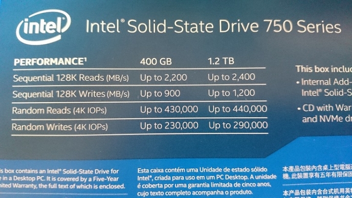 開箱) 最速傳說 NVMe INTEL 750 SSD 內有教學多災多難的灌WIN7方法