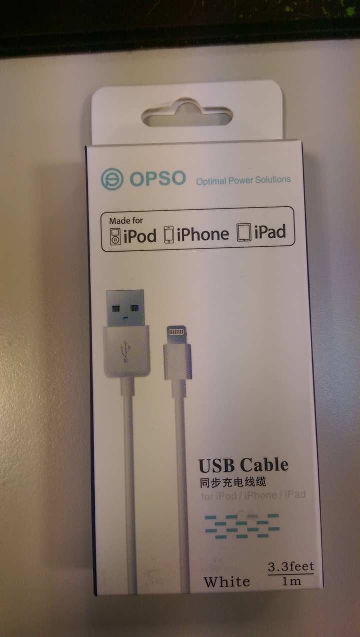 【開箱】OPSO APPLE MFI認證 充電線