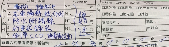 剛下訂的Morning 菜單(現金價)