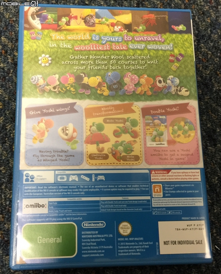 2015 Nintendo Wii U 最萌的遊戲 Yoshi's Wolly World Amiibo同捆版開箱