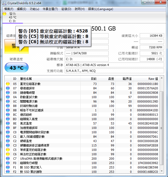 硬碟出現C5C6的狀況~請問單兵該如何處置?