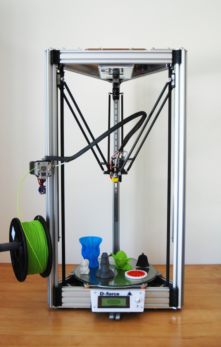 2015新款D-Force V2 3D Printer 3D列印機分享 Kossel Deltabot