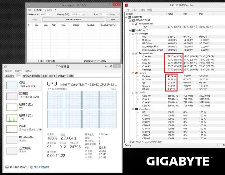 GIGABYTE P37X燒機分享與Smart update介紹