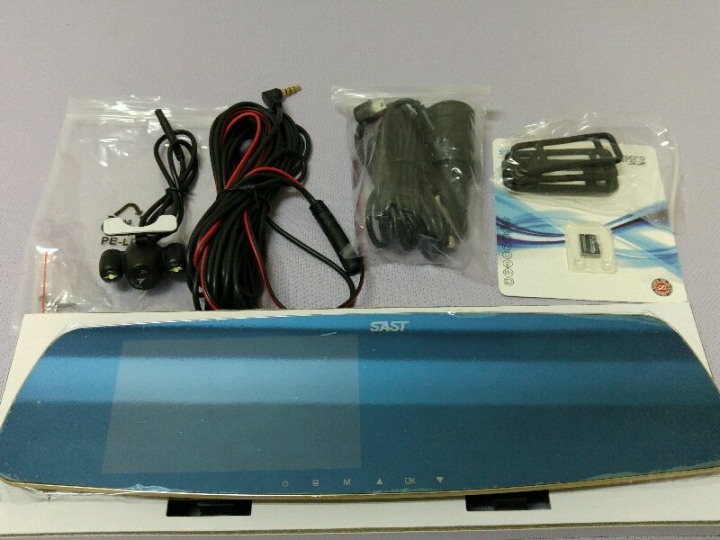 先科S780 5吋 後視鏡 行車紀錄器 倒車顯影 前後 雙鏡頭 錄影 開箱