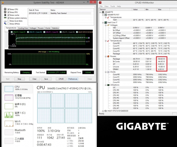 GIGABYTE P37X燒機分享與Smart update介紹
