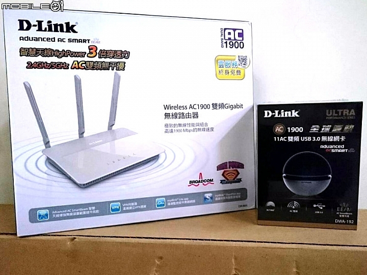 3T3R 極速AC1900網卡 D-Link DWA-192試開箱