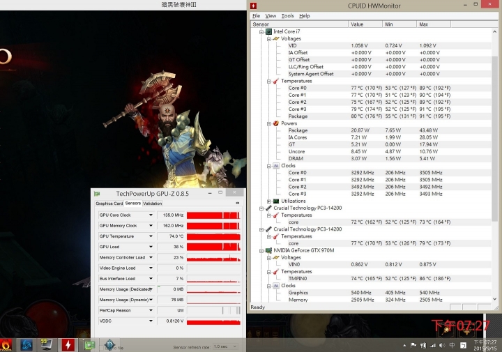 AORUS X3 Plus V3 GTA5與暗黑3遊戲實測