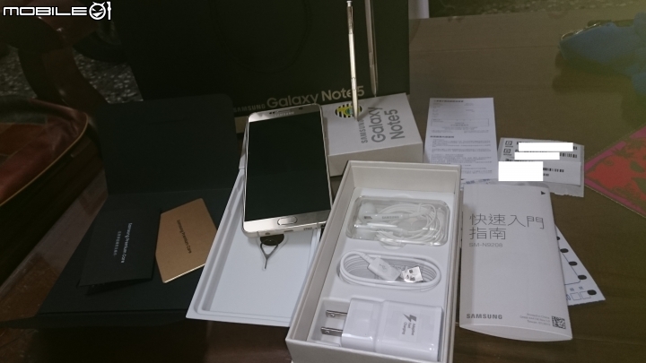 Galaxy Note 5 金色開箱