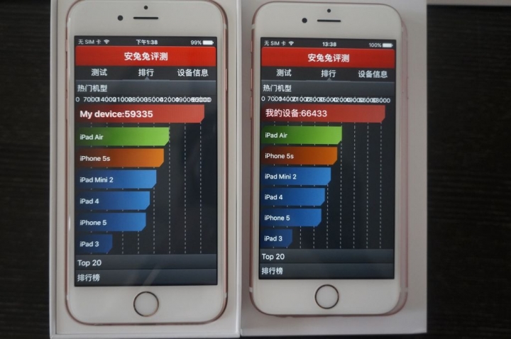 探個究竟,16nm和14nm直播2台玫瑰金6S-64G CPU測試!!!----測試完畢,結果如內!