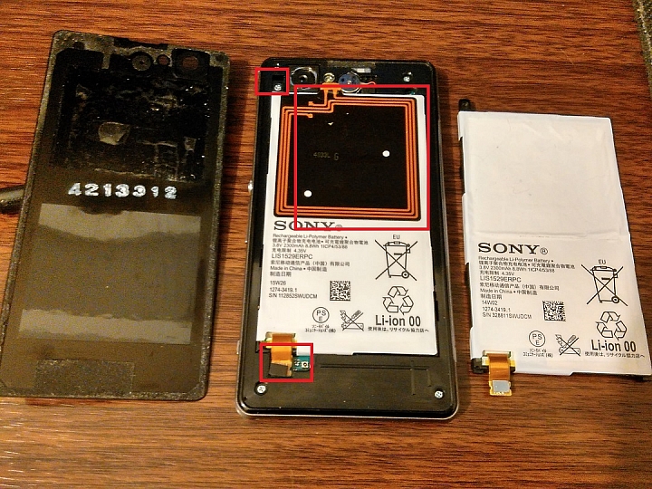 Sony Z1 Compact D5503 ,DIY換電池