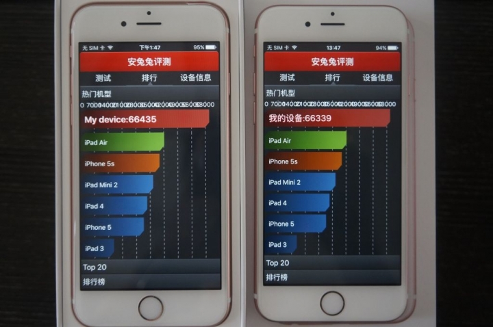 探個究竟,16nm和14nm直播2台玫瑰金6S-64G CPU測試!!!----測試完畢,結果如內!
