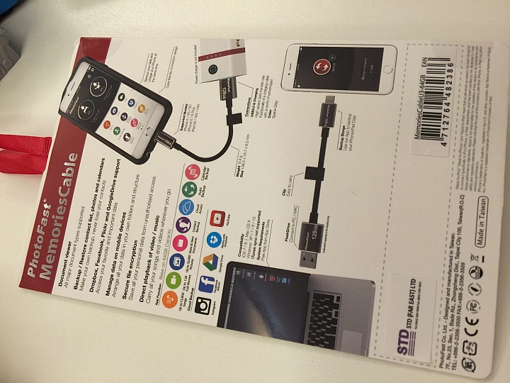 開箱 PhotoFast MemoriesCable iPhone 與 iPad 隨身碟加充電線 二合一