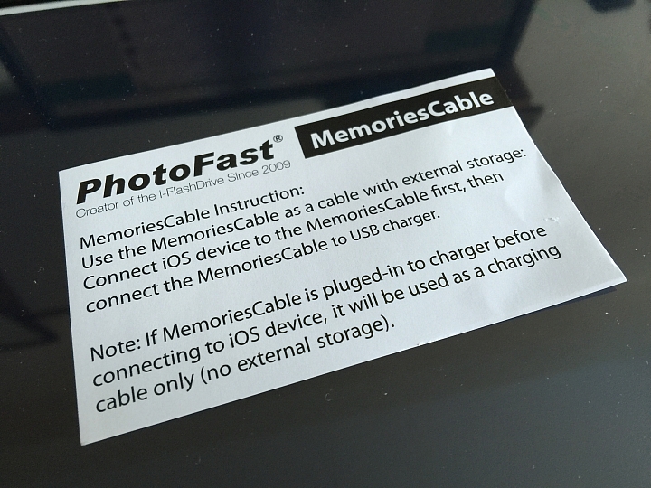 開箱 PhotoFast MemoriesCable iPhone 與 iPad 隨身碟加充電線 二合一
