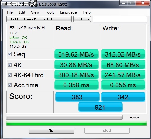 EZLINK Panzer IV-H 128GB SSD-實測