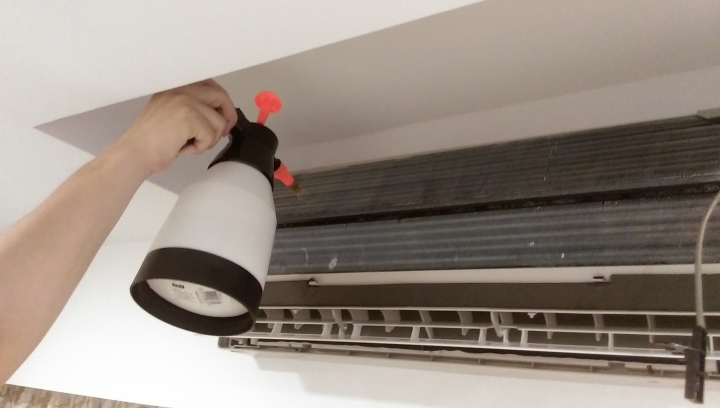 三洋分離式冷氣室內機除霉清洗DIY