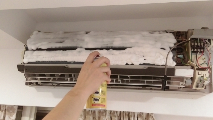三洋分離式冷氣室內機除霉清洗DIY