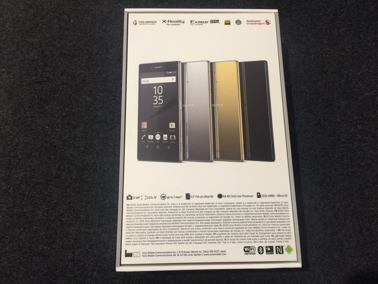 當阿醜遇到鏡面背蓋之4K Sony Xperia Z5P 開箱