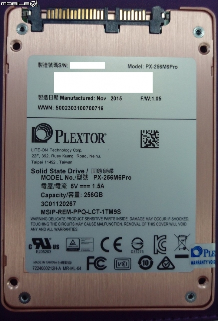 Plextor SSD送修記