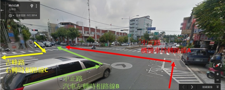 台中市霧峰區中正路與吉峰路口待轉區改善實例分享