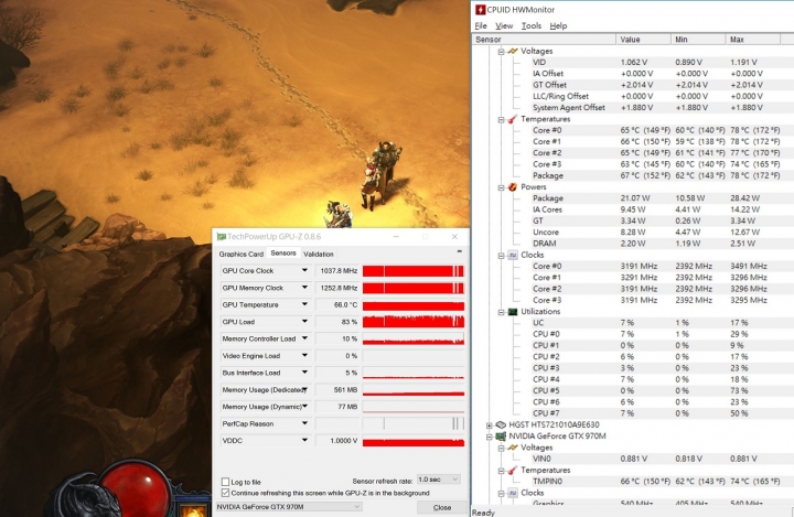 GIGABYTE P35W V5燒機(使用XTU調整mV降壓降溫)與遊戲溫度表現