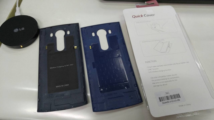 LG V10無線充電 (商家所號稱的真皮湛藍) 背蓋分享 不專業多圖P開箱