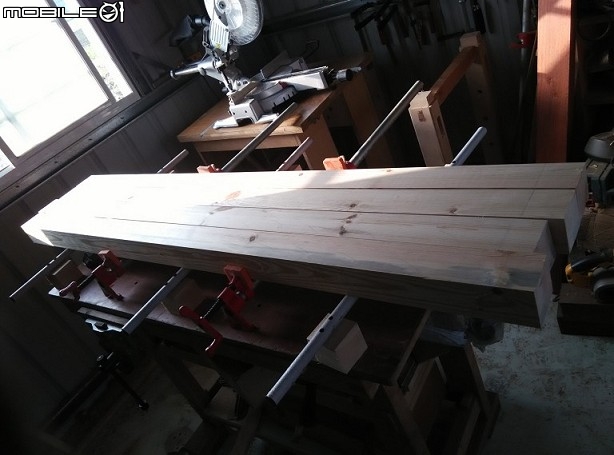 自製實木 西式木工桌 +簡易版尾鉗
