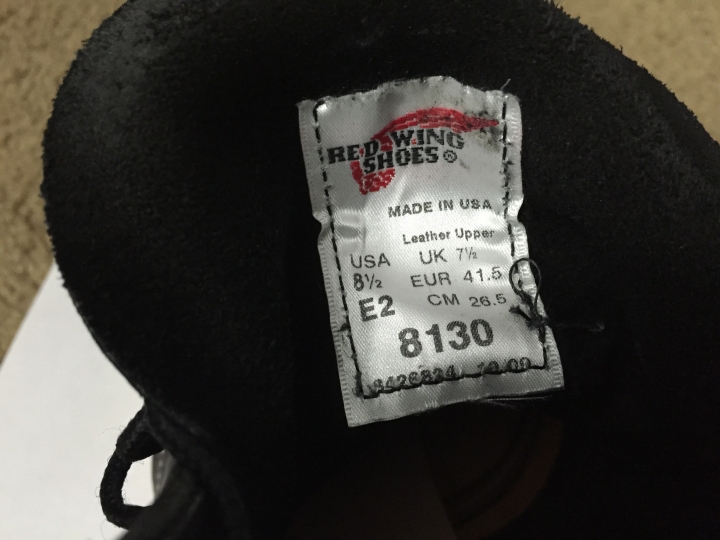 RED WING 8130 鋼印版 竟然買到2009年10月生產的古董