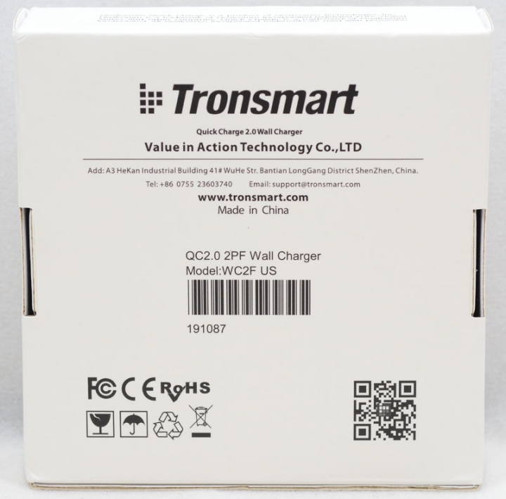 Tronsmart WC2F雙輸出QC2.0+VoltiQ充電器簡介及測試
