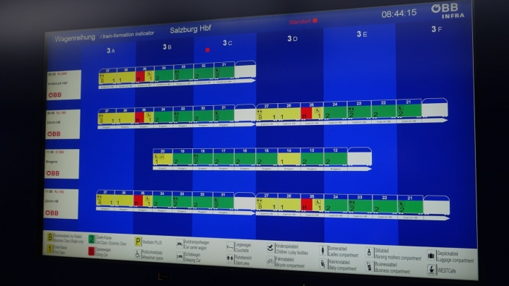 奧地利ÖBB Railjet火車體驗分享。薩爾茲堡Salzburg--因斯布魯克Innsbruck