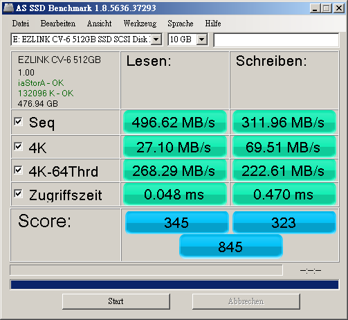 PChome特價的EZlink CV6 512GB 簡測