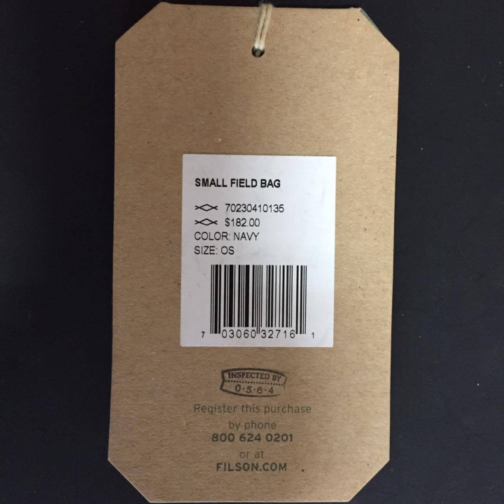 終於入手 Filson Back To Original Small Field Bag 230 小型側揹包/隨身包!