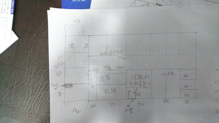 幫忙看一下一字型廚具配置