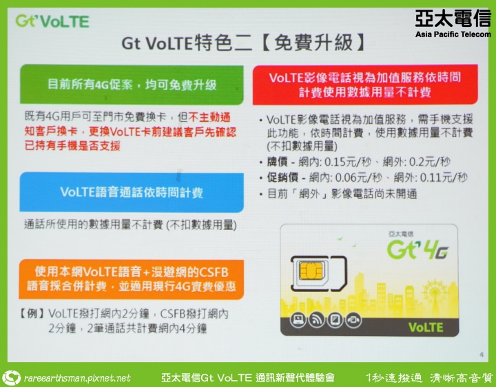 Gt VoLTE提升您的通話品質,亞太電信Gt VoLTE體驗會分享(台北場)