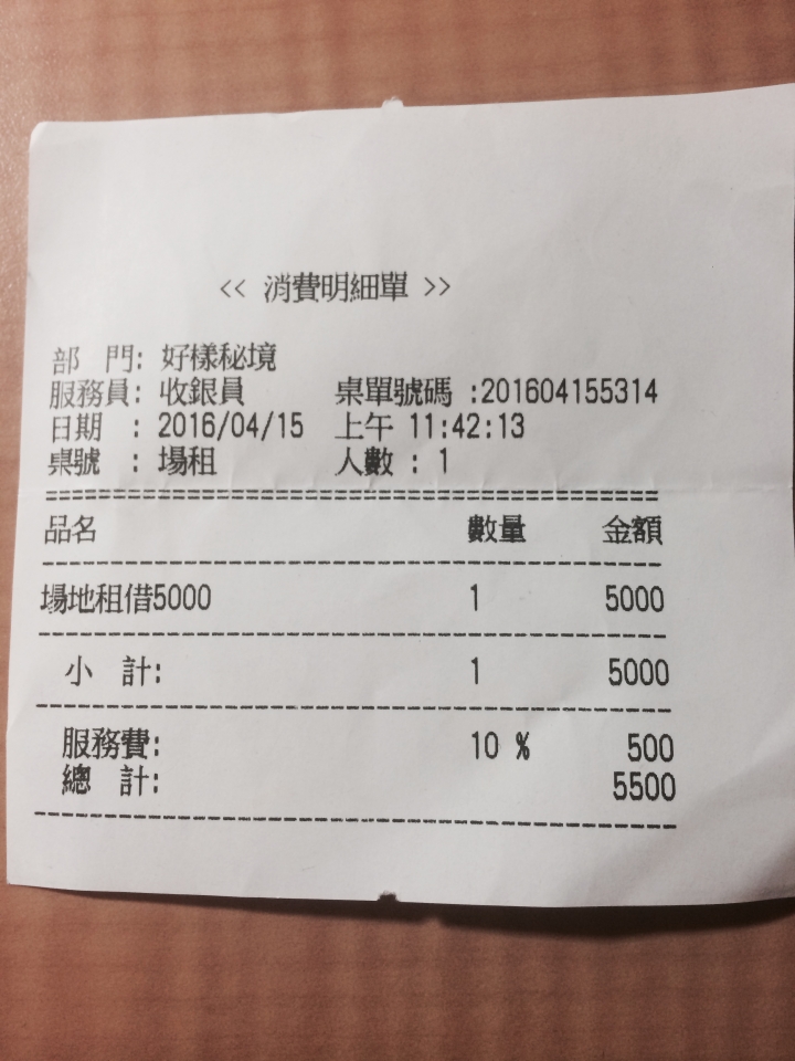 不受尊重,令人生氣的好樣秘境租場地經驗