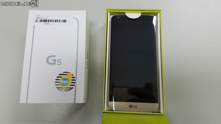 第一次買台版的雙卡手機~LG G5 金色開箱~
