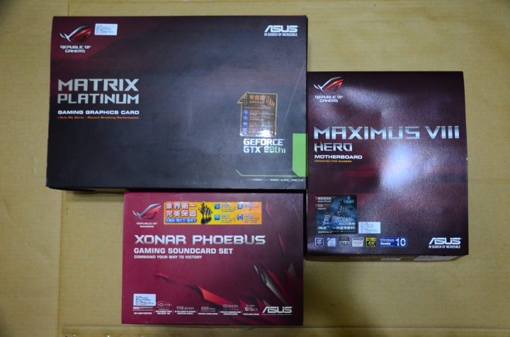 遲來2個多月的開箱 I7-6700K+ROG MRXIMUS HERO VIII+ROG Matrix GTX 980 Ti+ ROG XONAR PHOEBUS