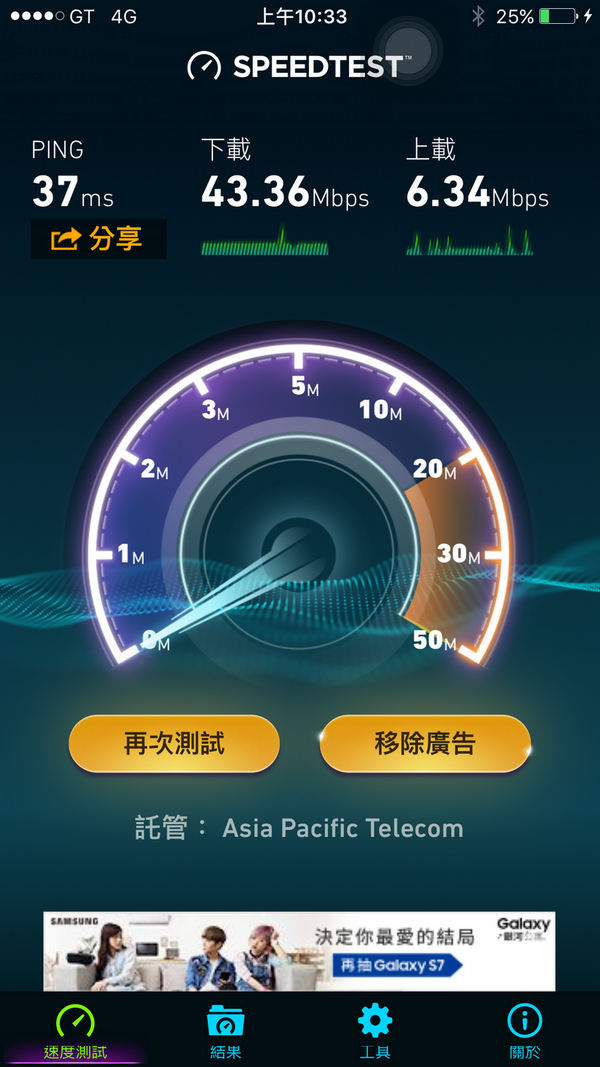亞太電信GT VoLTE優缺點與台灣大哥大雙網4G速度實測