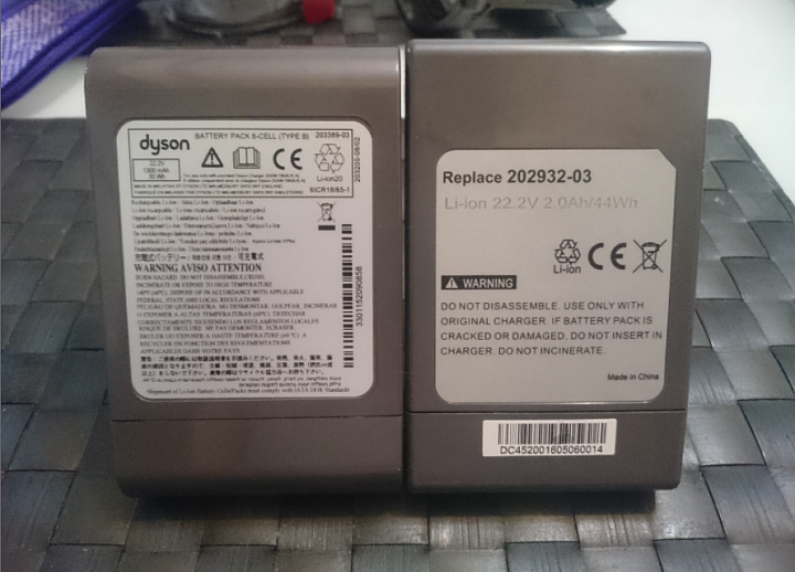 DYSON DC34副廠電池開箱 自己換電池方便快速省荷包
