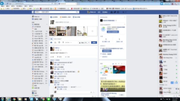 win7+ie10底下使用facebook近況更新上傳照片第3次後無法上傳
