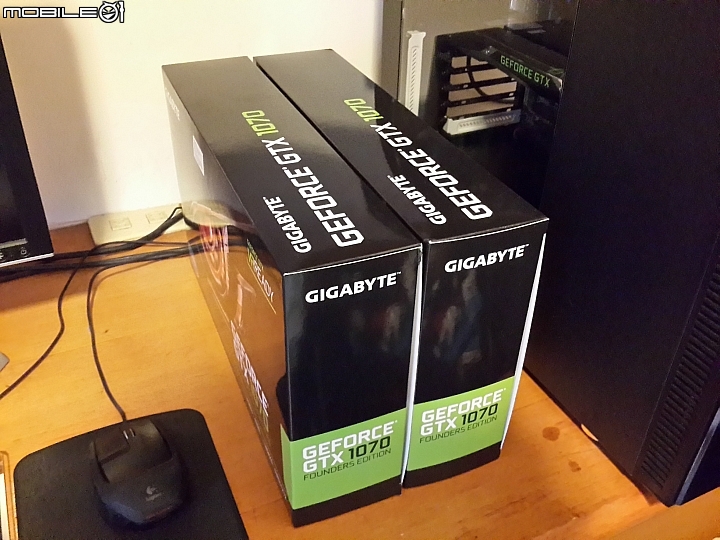 技嘉GTX 1070公版開箱+SLI