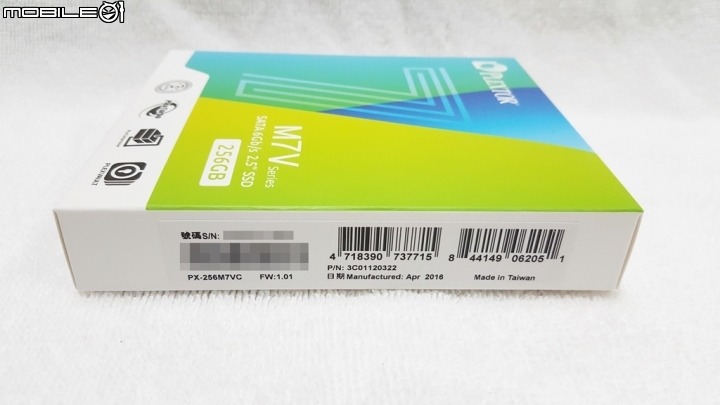 物超所值 Plextor M7V 256GB SSD 開箱測試
